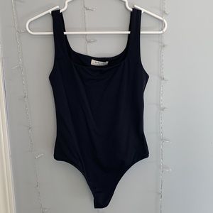 Black Aritzia Babaton Contour Tank Bodysuit